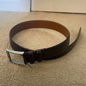 Joseph Abboud Mens belt size 32 waist Burgundy BRAND NEW